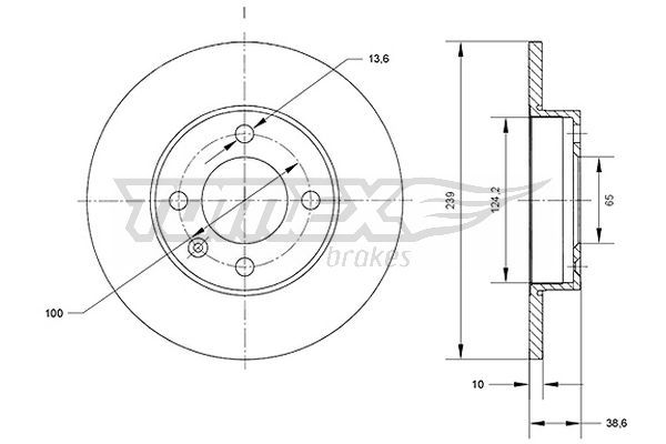 TOMEX BRAKES Piduriketas TX 70-88